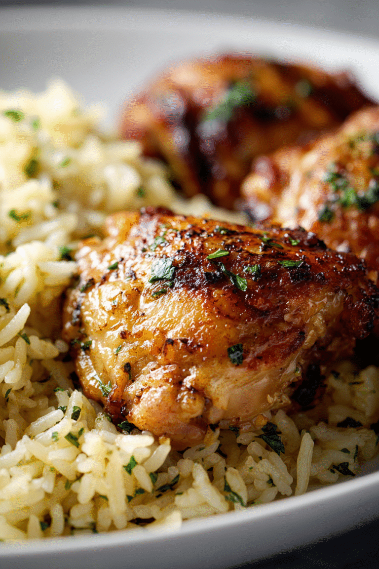 Chicken Thighs and Rice