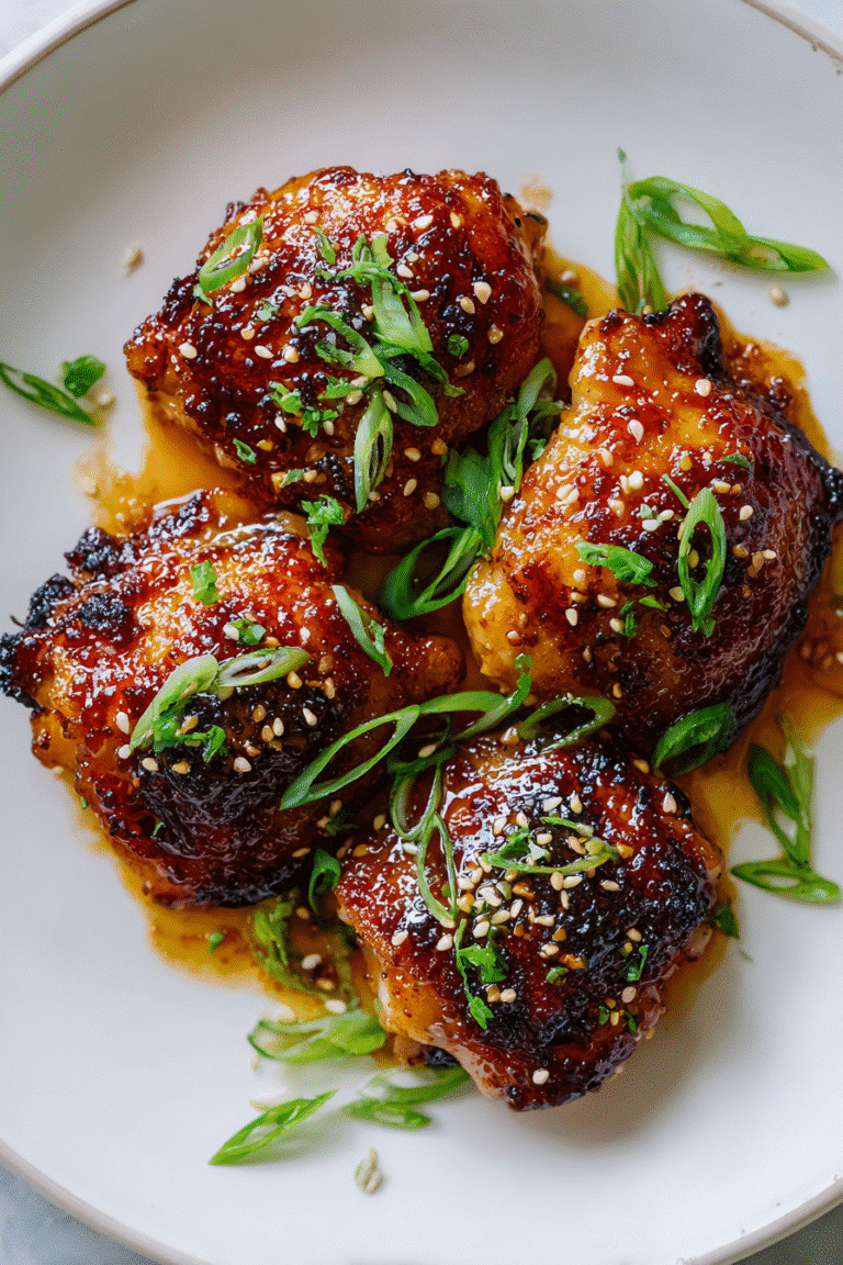 Honey Garlic Chicken Thighs